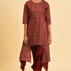 Rosewood Red Fusion Layered Jumpsuit